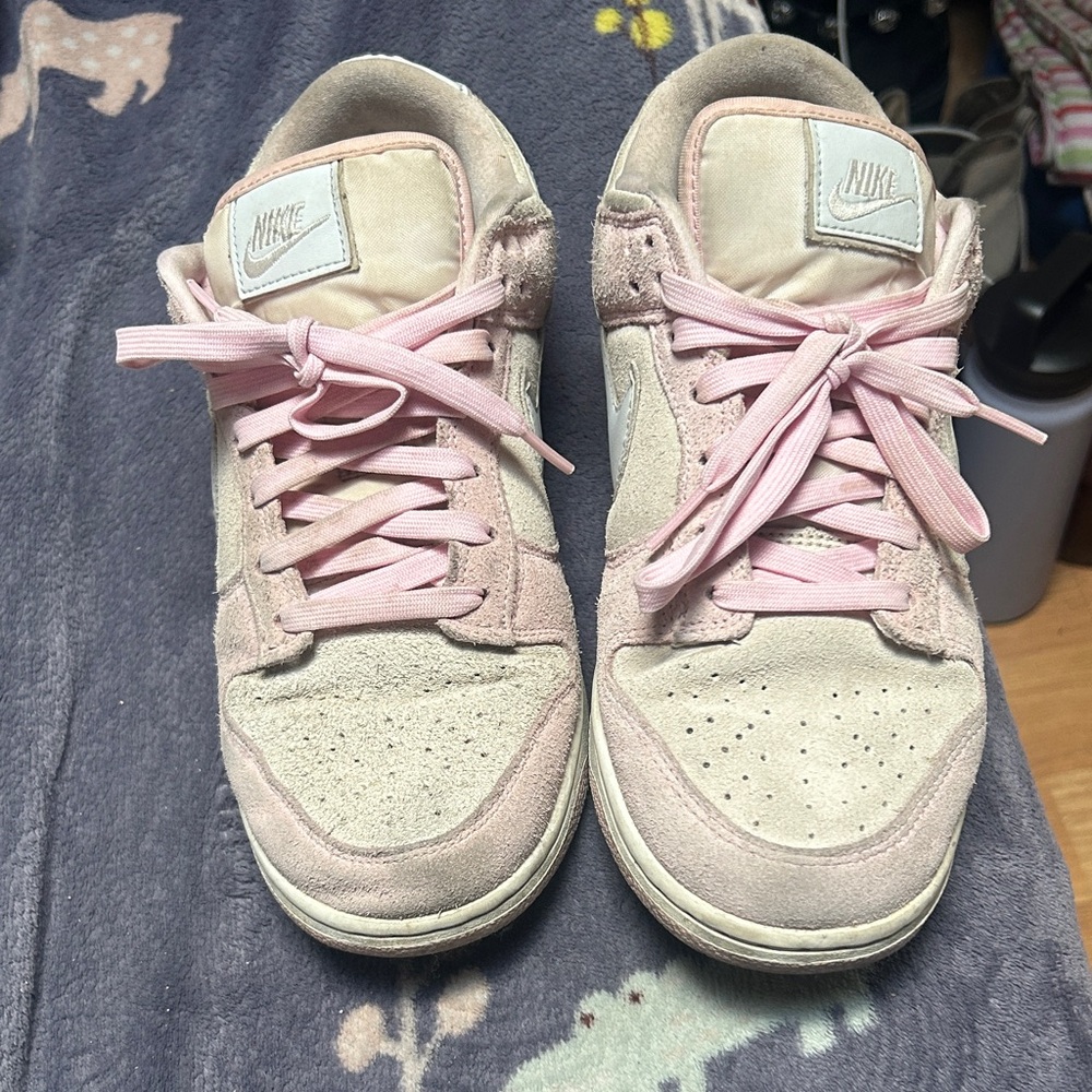 Nike Soft Pink and Cream Low-Top Sneakers